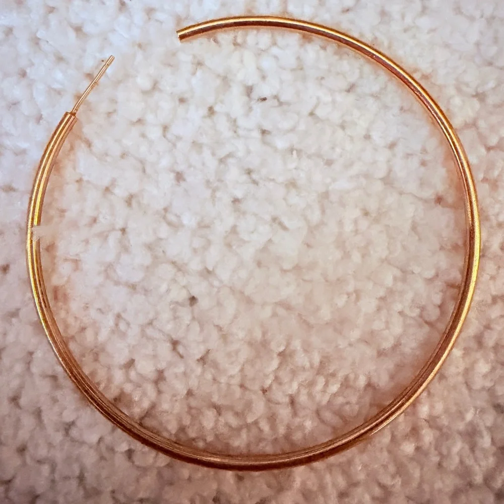 Jennifer Fisher 2.5 Thread Hoops in Plated Brass - Picture 9 of 14
